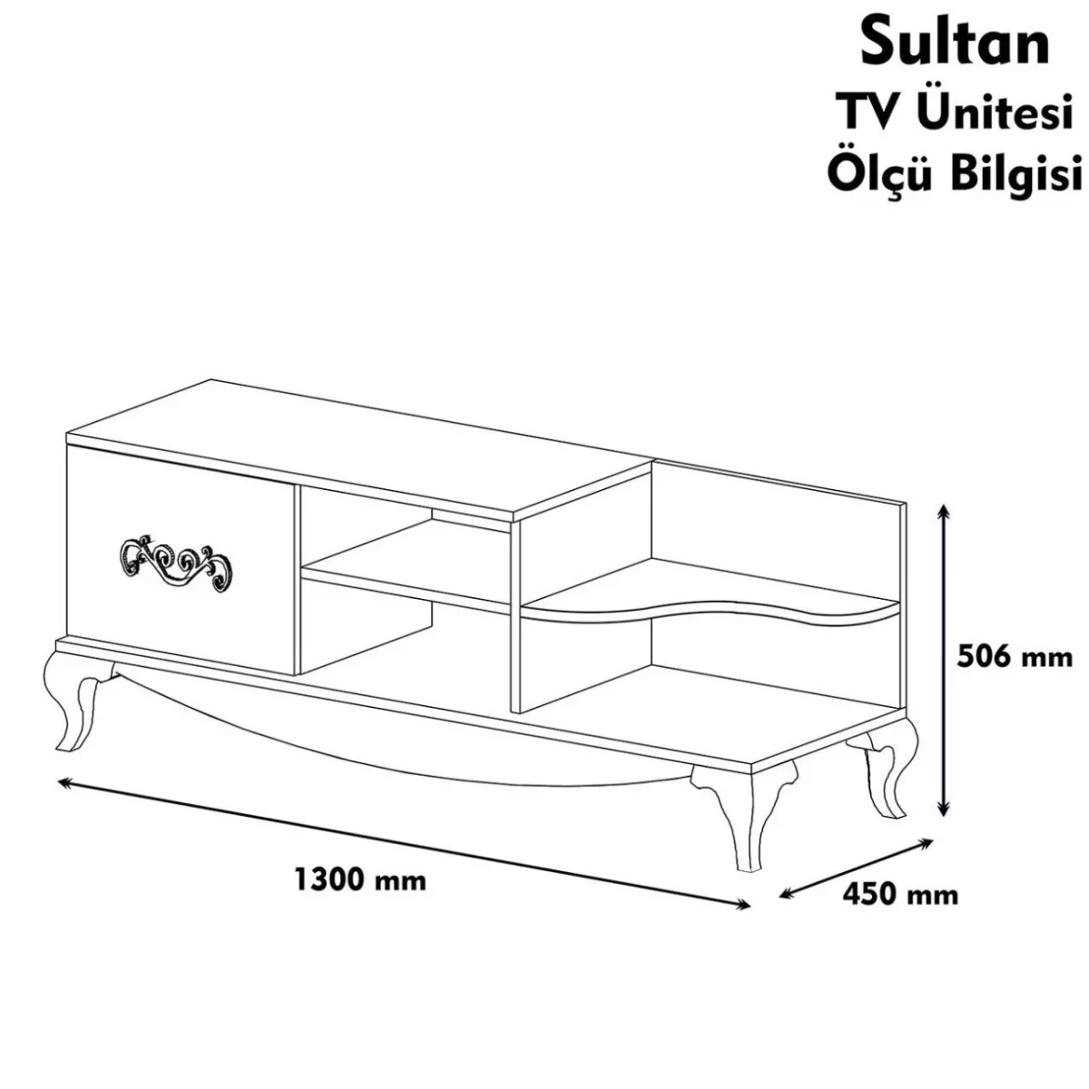 ⁦طاولة تلفزيون موديل Sultan⁩ - الصورة ⁦3⁩